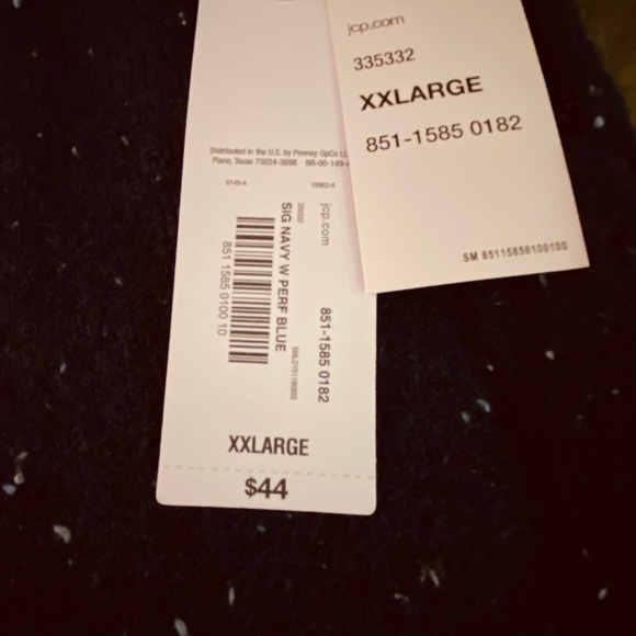 NWT - Beautiful Navy Blue w/White Specks Size XXL Sweater Pants w/front pockets. - Picture 3 of 10